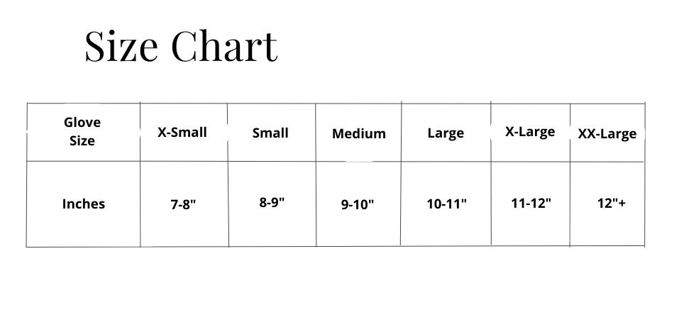 cycling gloves sizing chart