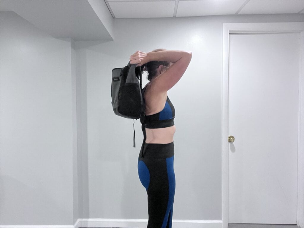 back pack and can goods for weighted resistance