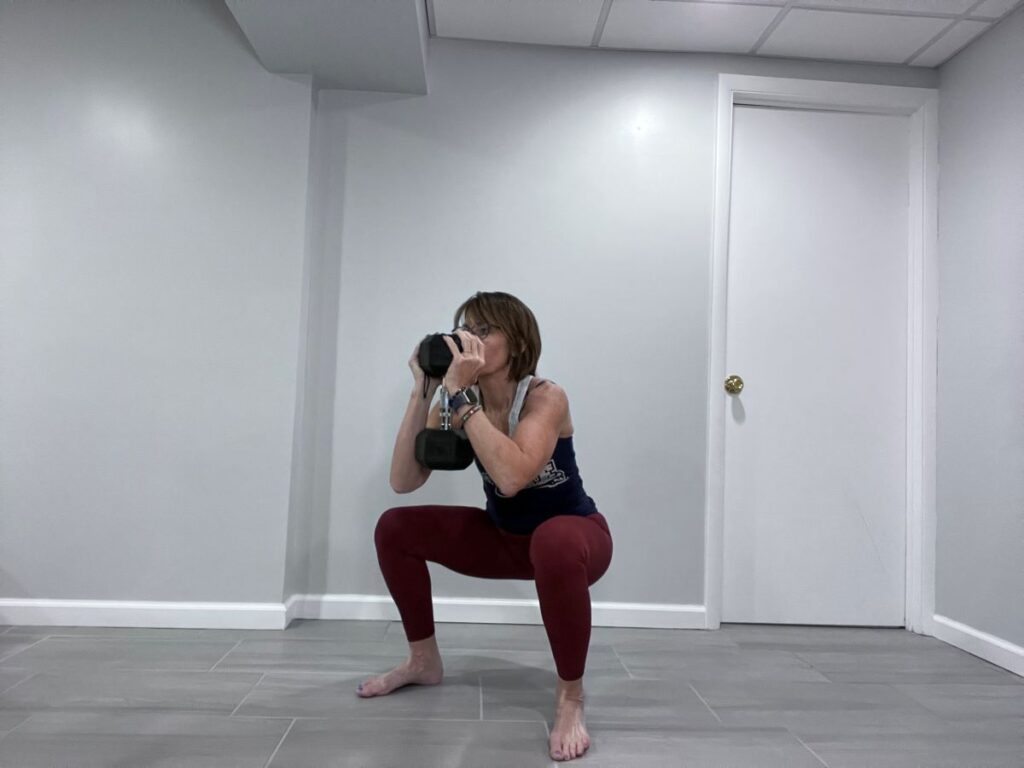 goblet ssquat - can you do weighted squats after a knee replacement