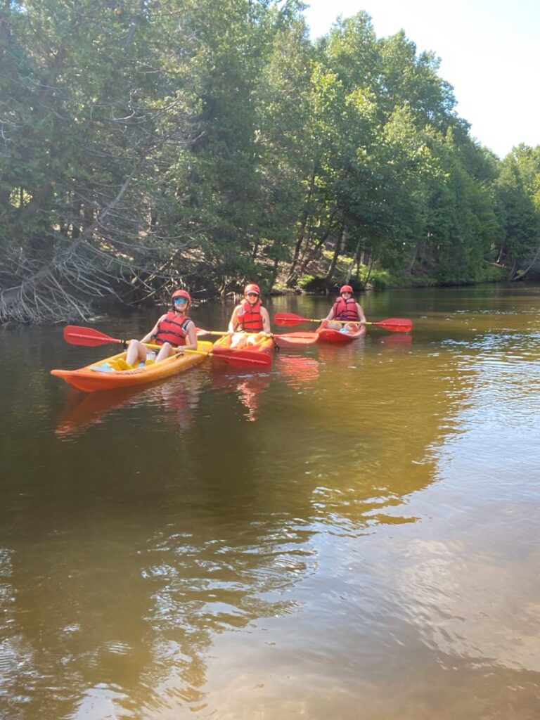 kayaking on vacation