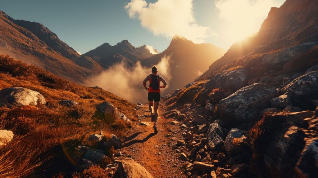 Running through mountains for how to stay fit while traveling