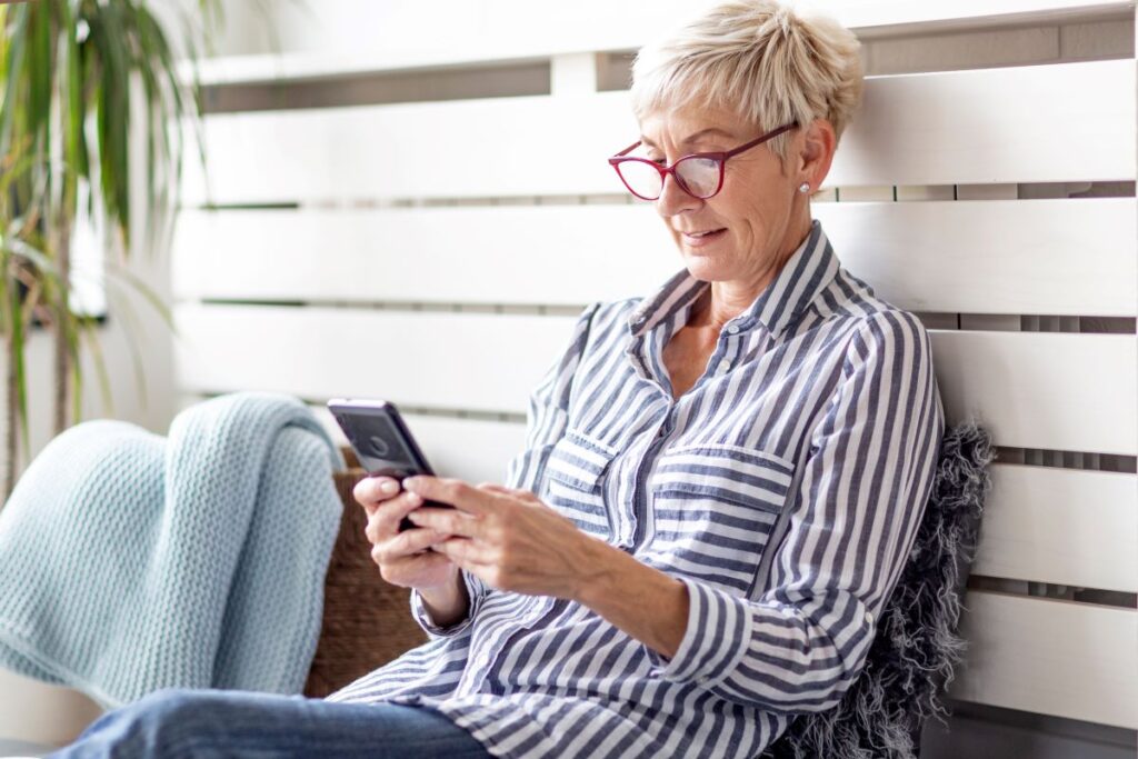 woman on phone