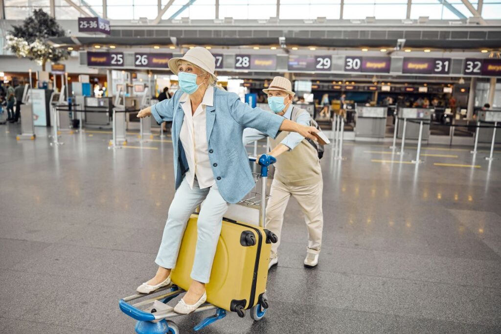 happy at the airport